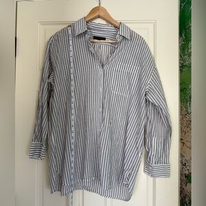 Banana republic, button-down, striped shirt - M